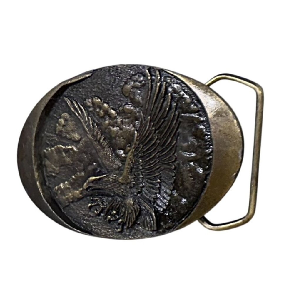 Belt Buckle Flying Eagle by Indiana Metal Craft 1982